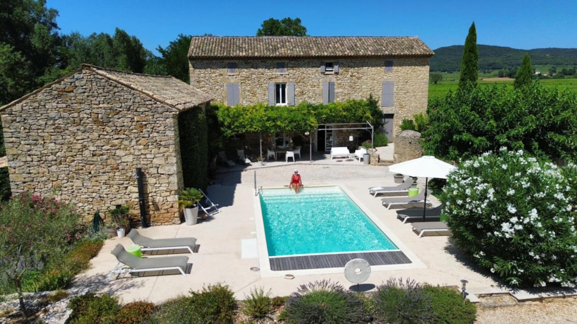le gîte de Montagnac La Roque-sur-Cèze Exterior foto
