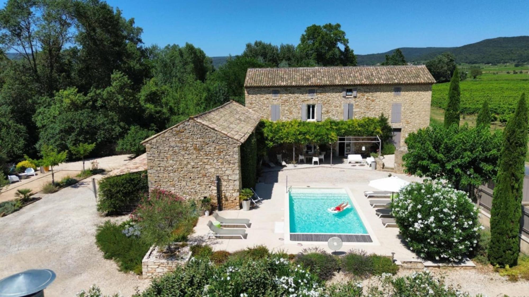 le gîte de Montagnac La Roque-sur-Cèze Exterior foto