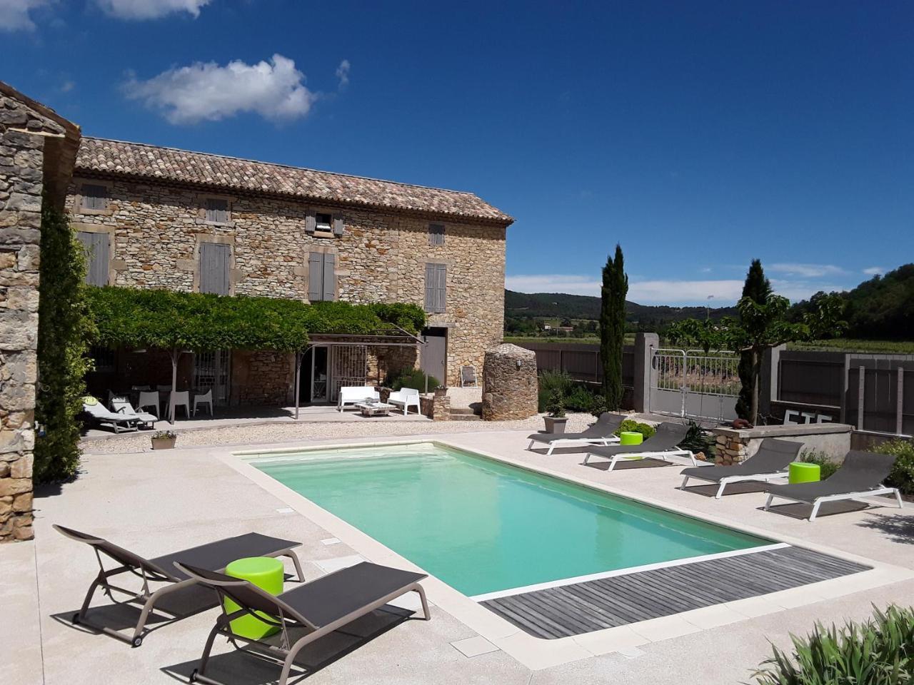 le gîte de Montagnac La Roque-sur-Cèze Exterior foto